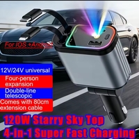 FM трансмитер Bluetooth 5.3 за кола, Car Kit с прибиращи се кабели, автомобилно зарядно 2 порта QC 3.0 + PD 30W, MP3 плейър за кола, hands-free устройство, цифров екран, външен микрофон, 12-24V, за iPhone/Android