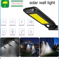 Външна LED лампа със соларен заряд, сензор за движение и светлина, 100 COB LED