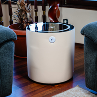 Смарт Шкаф SPHERE - безжично зареждане, Bluetooth стерео тонколона 20W, USB-A & USB-C, LED осветление (Цвят: Бежов)