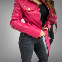Кожено яке “Pink”