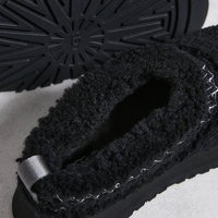 UGG Tazz Fluffy Braided Slippers “Black”
