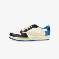 Air Jordan1 Low x Travis Scott x Fragment 'Sail Military Bl