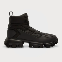 Prada Monolith Gabardine Boots – Triple Black