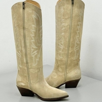 Isabel Marant Duerto Suede Cowboy Boots “Beige”