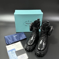 Prada Monolith Combat Boots – Triple Black (Pouch Edition)