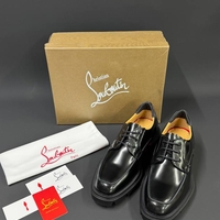 Christian Louboutin Greggo Trek Derby – Black Patent / Red Sole