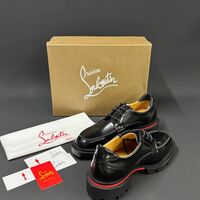Christian Louboutin Greggo Trek Derby – Black Patent / Red Sole