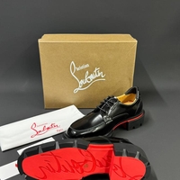Christian Louboutin Greggo Trek Derby – Black Patent / Red Sole
