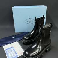 Prada Monolith Chelsea Boots – Triple Black