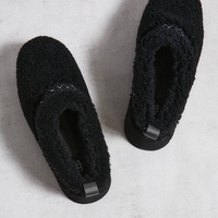 UGG Tazz Fluffy Braided Slippers “Black”