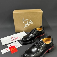 Christian Louboutin Greggo Trek Derby – Black Patent / Red Sole
