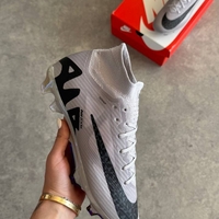 Nike Zoom Mercurial Superfly 9 Pro FG Firm Ground High-Top Grey