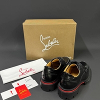 Christian Louboutin Greggo Trek Derby – Black Patent / Red Sole