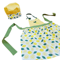 Комплект ретро престилка с шапка Лимони