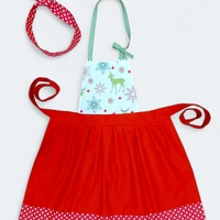 Детска ретро престилка за готвене Еленчета