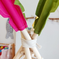 Детска палатка Тее Рее голямо БОХО с цветни пискюли