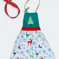 Детска ретро престилка за готвене Еленчета