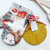 Комплект ръкохватки Винтидж Коледа