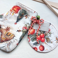 Комплект ръкохватки Винтидж Коледа 2