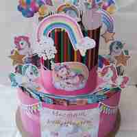 Торта от книжки и моливи  Еднорог / Unicorn