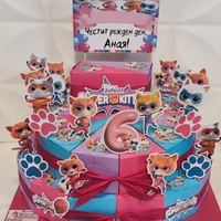 Картонена торта СУПЕР КОТЕТА/  SUPER KITTIES