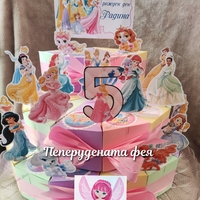 Картонена торта Дисни принцеси / Disney Princess