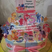 Картонена торта Малкото пони 4/  Little Pony 4