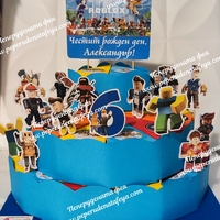 Картонена торта  ROBLOX 10 / Роблокс 10