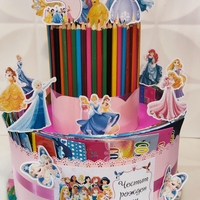 Торта от книжки и моливи Дисни Принцеси / Disney Princess
