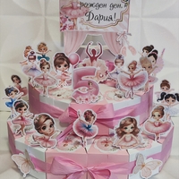 Картонена торта Балерини 1