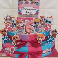 Картонена торта СУПЕР КОТЕТА/  SUPER KITTIES