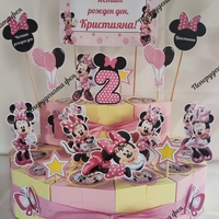 Картонена торта Мини Маус / Minnie Mouse