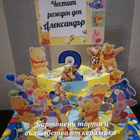 Картонена торта Мечо Пух 5