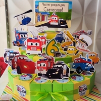 Картонена торта ПАТРУЛИРАЩИ КОЛИ 2/ Car partol