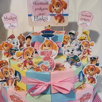 Картонена торта ПЕС ПАТРУЛ СКАЙ И ЕВЕРЕСТ 7 /  Paw Patrol Skye 7