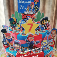 Картонена торта Браул Старс 1 / Brawl Stars 1