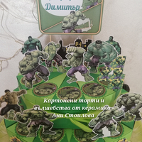 Картонена торта Хълк  1/ Hulk