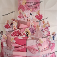 Картонена торта Барби 8 / Barbie 8