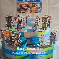 Картонена торта ТОМ И АНДЖЕЛА / Tom and Anjela