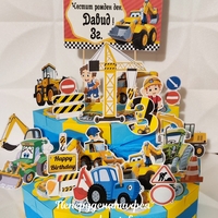 Картонена торта Строителни машини 2/ Construction machines