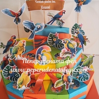 Картонена торта ПАПАГАЛЧЕТА 1