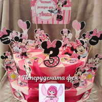 Картонена торта Мини Маус 16 / Minnie Mouse 16