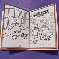 Книжка за оцветяване  МАЙНКРАФТ  + цветни моливи + сапунени мехури