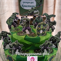 Картонена торта Хълк  1/ Hulk