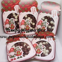 Коледни буркани от картон с бонбони Шоко криспи