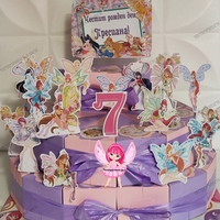 Картонена торта  Клуб Уинкс 7 / Club WinX 7