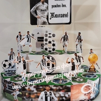 Картонена торта ФУТБОЛ Ювентус / Роналдо 5 / Juventus / Ronaldo