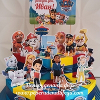 Картонена торта ПЕС ПАТРУЛ 7 / Кучешки патрул 7 / Paw Patrol 7