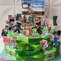 Картонена торта Майнкрафт 7 / Minecraft 7