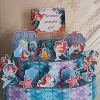 Картонена торта РУСАЛКАТА АРИЕЛ  11 / The Little Marmaid 11